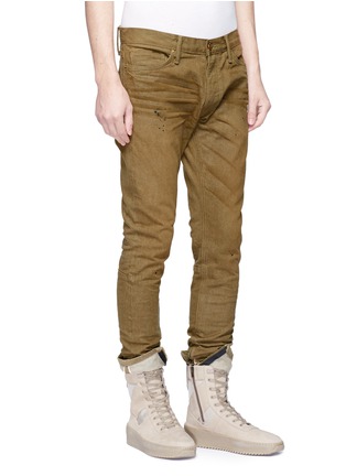 Front View - Click To Enlarge - FEAR OF GOD - 'The Vintage Gold' paint splattered jeans