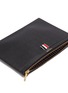 Detail View - Click To Enlarge - THOM BROWNE - Small pebble grain leather zip pouch