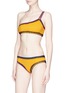 Figure View - Click To Enlarge - KIINI - 'Ro' crochet trim one-shoulder bikini top