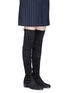 Figure View - Click To Enlarge - STUART WEITZMAN - 'Midland' stretch suede thigh high boots