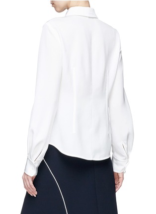 Back View - Click To Enlarge - COMME MOI - Pleated waist shirt