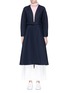 Main View - Click To Enlarge - COMME MOI - Belted cocoon sleeve coat
