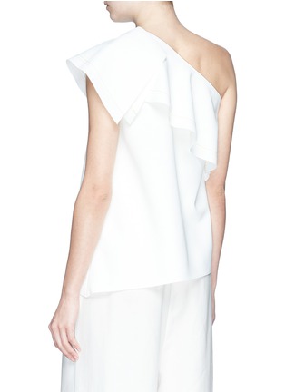 Back View - Click To Enlarge - COMME MOI - Ruffle one-shoulder top