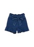 Main View - Click To Enlarge - COMME MOI - Ruffle denim belted paperbag shorts