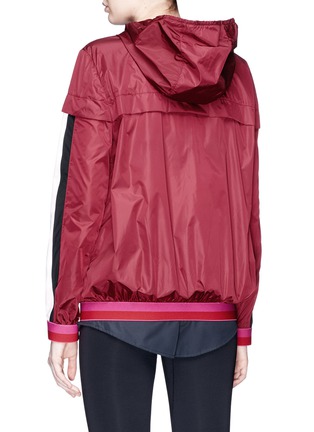 Back View - Click To Enlarge - NO KA’OI - 'Hanuna' stripe sleeve hooded jacket