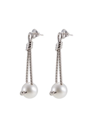 Main View - Click To Enlarge - TASAKI - Pearl 18k white gold chain drop earrings