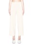 Main View - Click To Enlarge - CRUSH COLLECTION - Side split scalloped silk-cotton knit culottes