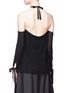 Back View - Click To Enlarge - CRUSH COLLECTION - Silk knit halterneck top