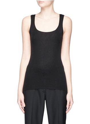 Main View - Click To Enlarge - CRUSH COLLECTION - Silk-cotton rib knit tank top