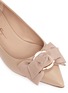 Detail View - Click To Enlarge - SALVATORE FERRAGAMO - 'Talla' peony petal flower heel leather ballet flats