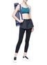 Figure View - Click To Enlarge - PARTICLE FEVER - Snap placket shorts overlay performance leggings