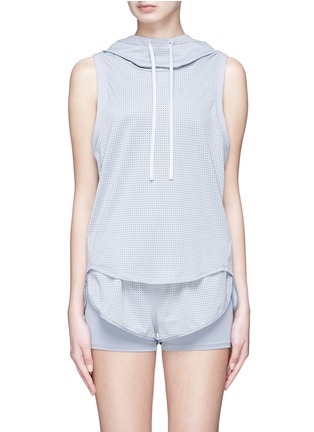 Main View - Click To Enlarge - PARTICLE FEVER - Mesh sleeveless performance hoodie
