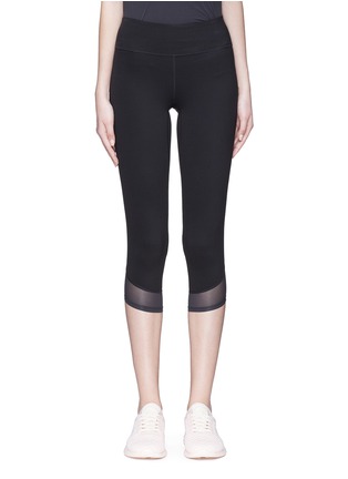 Main View - Click To Enlarge - PARTICLE FEVER - Mesh hem cropped performance leggings