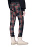 Back View - Click To Enlarge - FEAR OF GOD - Stripe outseam tartan plaid twill jogging pants