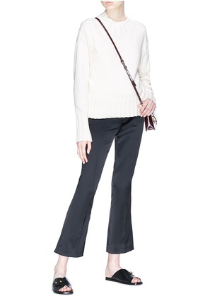 Figure View - Click To Enlarge - THE ROW - 'Beca' cropped flared satin pants