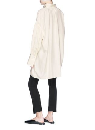 Back View - Click To Enlarge - THE ROW - 'Darma' tie collar oversized silk top