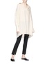 Figure View - Click To Enlarge - THE ROW - 'Darma' tie collar oversized silk top