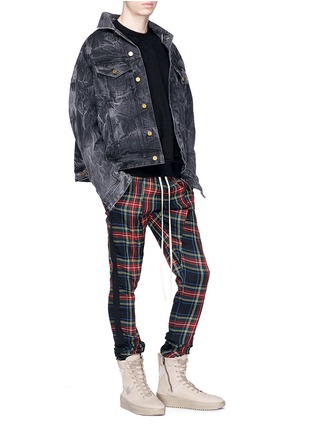 Figure View - Click To Enlarge - FEAR OF GOD - 'Holy Water' tie-dye washed selvedge denim jacket