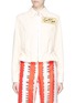 Main View - Click To Enlarge - EMILIO PUCCI - Graphic patch peplum twill jacket