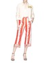 Figure View - Click To Enlarge - EMILIO PUCCI - Graphic patch peplum twill jacket