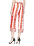 Back View - Click To Enlarge - EMILIO PUCCI - Graphic stripe print silk twill culottes