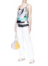 Figure View - Click To Enlarge - EMILIO PUCCI - Graphic print tiered camisole top