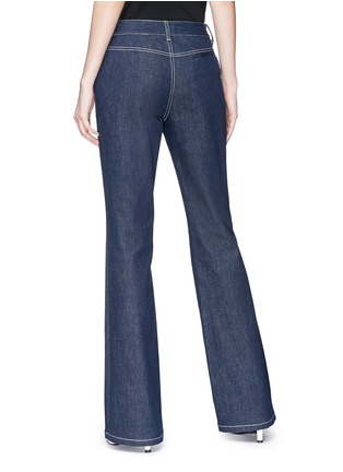 Back View - Click To Enlarge - 10057 - High waist flared jeans