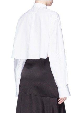 Back View - Click To Enlarge - ROKH - Flared back cropped bib shirt