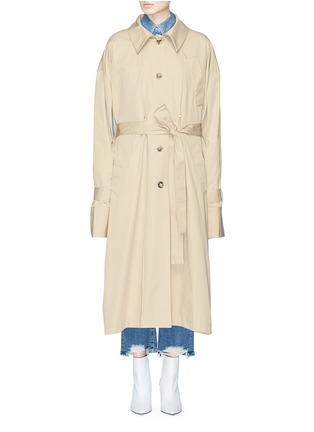 Main View - Click To Enlarge - ROKH - Split back belted twill trench coat