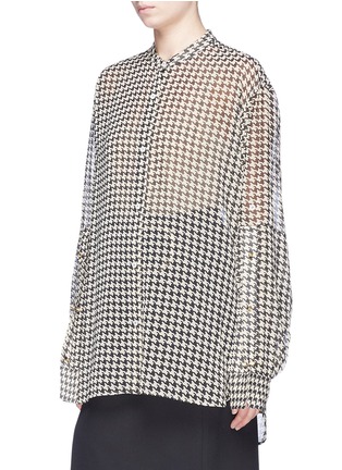 Detail View - Click To Enlarge - ROKH - Houndstooth print oversized crepe shirt