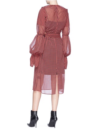 Back View - Click To Enlarge - ROKH - Houndstooth print crepe dress
