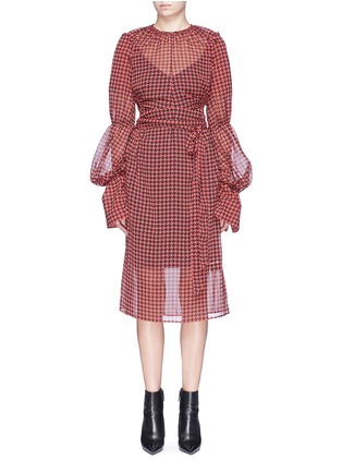 Main View - Click To Enlarge - ROKH - Houndstooth print crepe dress