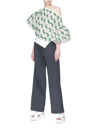 Figure View - Click To Enlarge - DAWEI - Ribbed pants