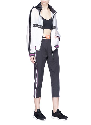 Figure View - Click To Enlarge - P.E NATION - 'Track And Field' zip outseam cropped pants