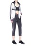 Figure View - Click To Enlarge - P.E NATION - 'Track And Field' zip outseam cropped pants