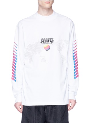 Main View - Click To Enlarge - ALEXANDER WANG - 'AWG' logo graphic print long sleeve T-shirt