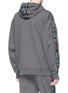 Back View - Click To Enlarge - ALEXANDER WANG - 'Bolo' slogan stripe hoodie