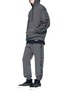 Figure View - Click To Enlarge - ALEXANDER WANG - 'Bolo' slogan stripe hoodie