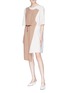 Figure View - Click To Enlarge - FFIXXED STUDIOS - Contrast panel rib knit dress