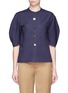 Main View - Click To Enlarge - FFIXXED STUDIOS - 'Rock' puff sleeve contrast button shirt