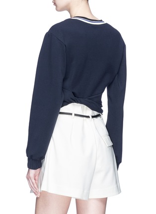 Back View - Click To Enlarge - 3.1 PHILLIP LIM - Twist cropped sweatshirt