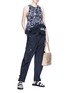 Figure View - Click To Enlarge - 3.1 PHILLIP LIM - Brushstroke print asymmetric tiered silk crepe top