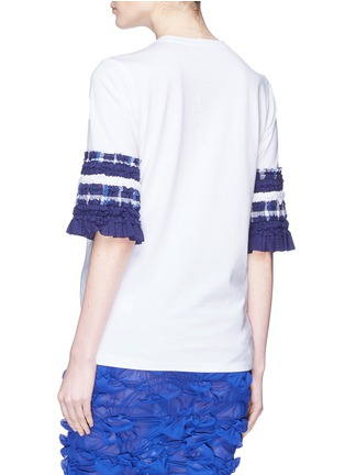 Back View - Click To Enlarge - MINKI - Contrast ruffle sleeve T-shirt
