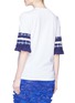 Back View - Click To Enlarge - MINKI - Contrast ruffle sleeve T-shirt