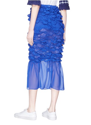 Back View - Click To Enlarge - MINKI - Ruched panel organdy skirt