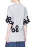 Back View - Click To Enlarge - MINKI - Floral appliqué ruched T-shirt