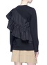 Back View - Click To Enlarge - 3.1 PHILLIP LIM - Ruffle poplin panel long sleeve T-shirt