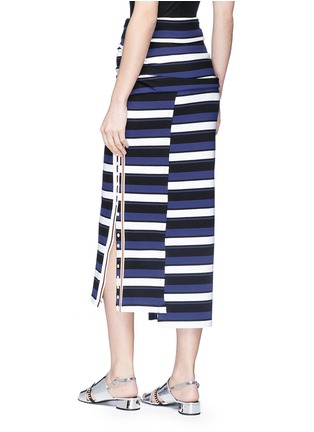 Back View - Click To Enlarge - 3.1 PHILLIP LIM - Twist stripe wrap maxi skirt