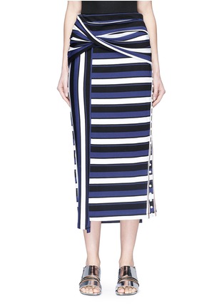 Main View - Click To Enlarge - 3.1 PHILLIP LIM - Twist stripe wrap maxi skirt