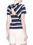 Back View - Click To Enlarge - 3.1 PHILLIP LIM - Cutout back stripe T-shirt